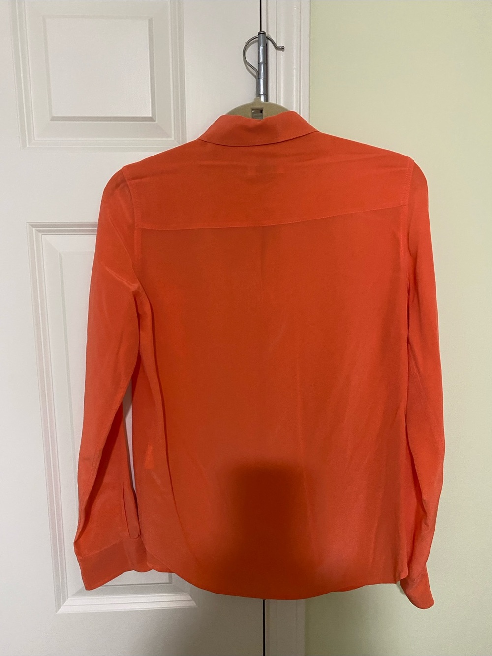 Equipment Orange Silk Button-Up Blouse - Picture 3 of 5
